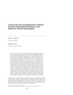 Turnaround Time and Bottlenecks in Market Clearing