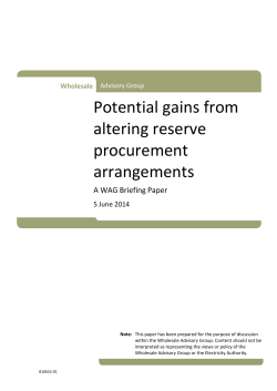 Potential gains from altering reserve procurement arrangements
