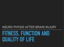 neuro physio after brain injury - fitness, function and quality of life