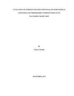 EVALUATION OF NITROGEN FIXATION POTENTIALS OF SOME