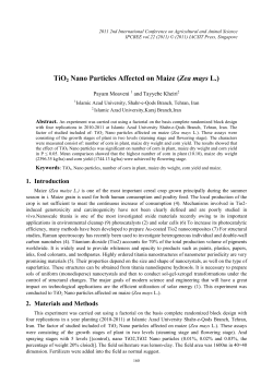 TiO2 Nano Particles Affected on Maize (Zea mays L.)