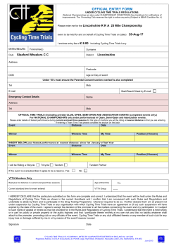 Mob - Sleaford Wheelers