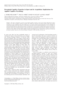 Implications for applied cognitive psychology