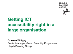 Getting ICT accessibility right in a large organisation