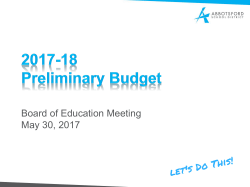 2016-17 Preliminary Budget