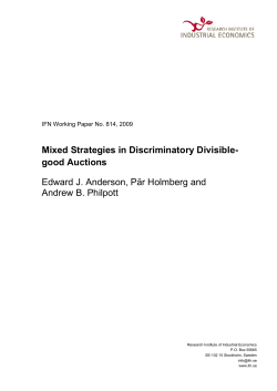 Mixed Strategies in Discriminatory Divisible