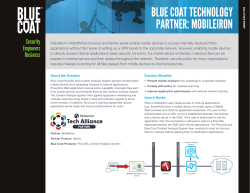BLUE COAT TECHNOLOGY PARTNER: MOBILEIRON