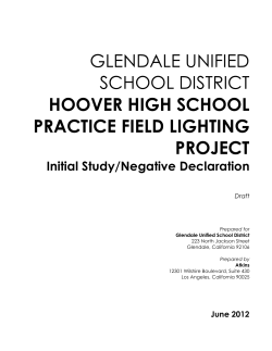 HOOVER HIGH SCHOOL PRACTICE FIELD LIGHTING PROJECT