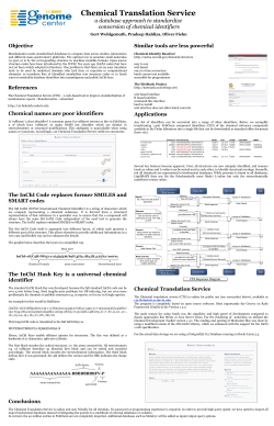a database approach to standardize conversion of chemical identifiers