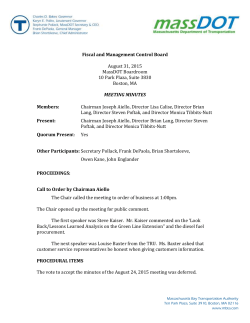Minutes FMCB August 31, 2015