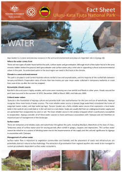 Water - Parks Australia