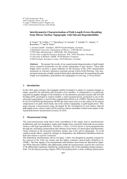 Interferometric Characterisation of Path Length Errors Resulting from
