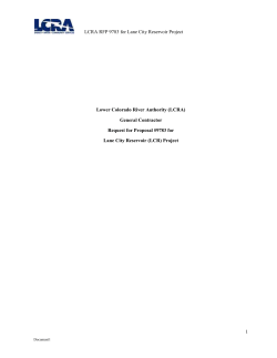 RFP 9783 Lane City Reservoir Project RFP Document