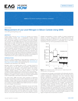 Measurement of Low Level Nitrogen in Silicon Carbide Using SIMS