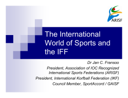 IOC Recognized Sports &ndash; The next Olympic