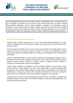 Commitment Document - La Convention des Maires