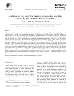 Inhibition of soil nitrifying bacteria communities and their activities by