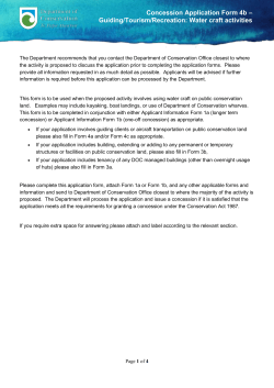 Concession application 4b Water craft