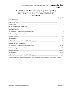 Agenda Item 4-G - Draft ED, Redrafted ISA 300