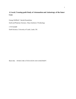 A Local, Crossing-path Study of Attenuation and Anisotropy of the