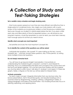 A Collection of Study and Test
