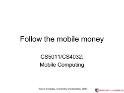 mobile money - Homepages | The University of Aberdeen