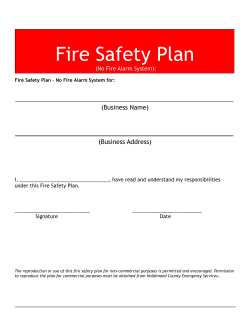 No Alarm Safety Plan