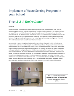 Implementing a Waste Sorting Program in Your School (3-2