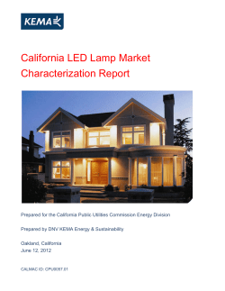 California LED Lamp Market Characterization Report