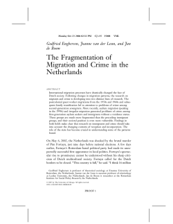 The Fragmentation of Migration and Crime in the Netherlands