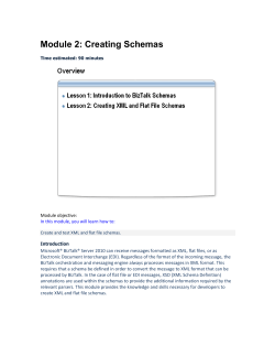 Module 2: Creating Schemas - Center