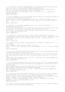 1: The effects of dietary supplementation with Agaricales