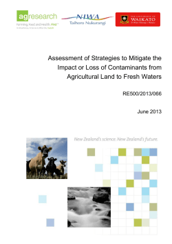 Assessment of strategies to mitigate the impact or