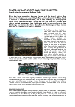 Haddington - Longniddry Railway - British Horse Society Scotland
