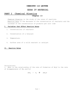 CHEMISTRY 112 LECTURE