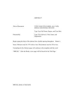 Subsection 1 - The University of Maryland Graduate School