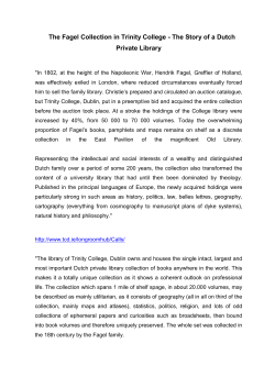 Fagel collection - Trinity College Dublin