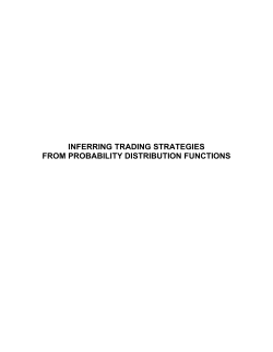 inferring trading strategies from probability distribution functions