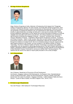 1. Mr Alagu Krishnan Senguttuvan Alagu Krishnan