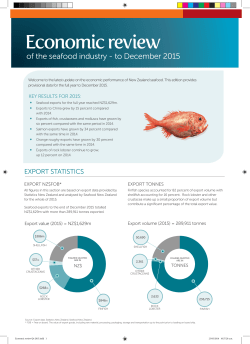 Economic review - Seafood New Zealand