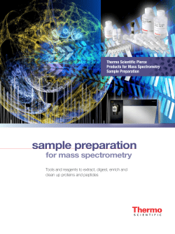 Pierce Products for Mass Spectrometry Sample Preparation
