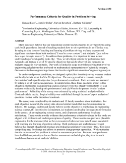 Teaching Problem Solving Skills for Engineering Analysis