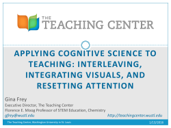 applying cognitive science to teaching