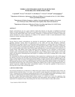 visible and infrared light pulse detection with organic
