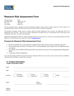 Research Risk Assessment Form