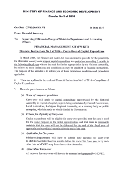 Financial Instructions No 1 of 2016 - Carry