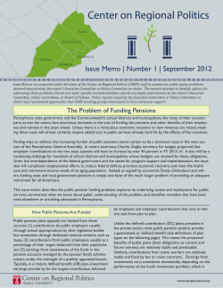 The Problem of Funding Pensions
