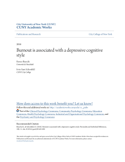 Burnout is associated with a depressive cognitive style
