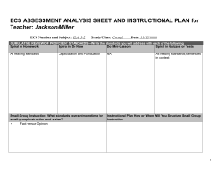Driven By Data: ECS Assessment Analysis Sheet