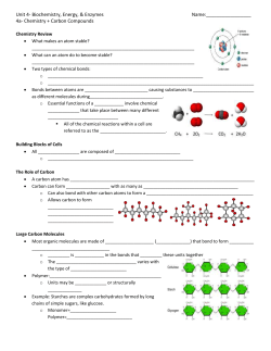 Chemistry and Biomolecules